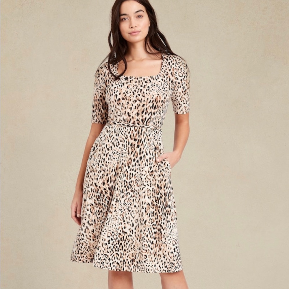 NWT Banana Republic Leopard Print Dress